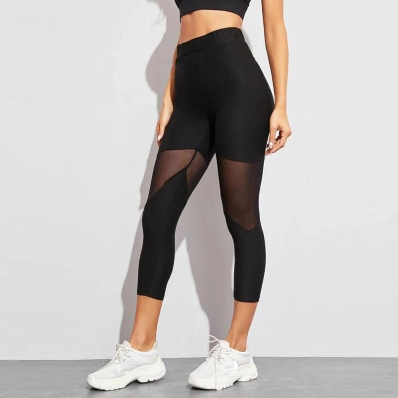 Leggings gothiques pour femmes, pantalon Design en maille, grande taille, noir, vêtements de sport,