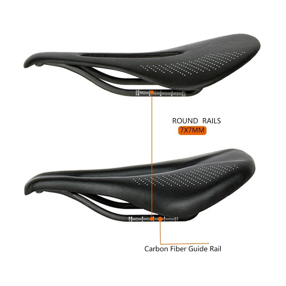 Nouveau selle de vélo en carbone EVA 89g selle ultralégère confortable selle vtt 7x7mm vélo de cours