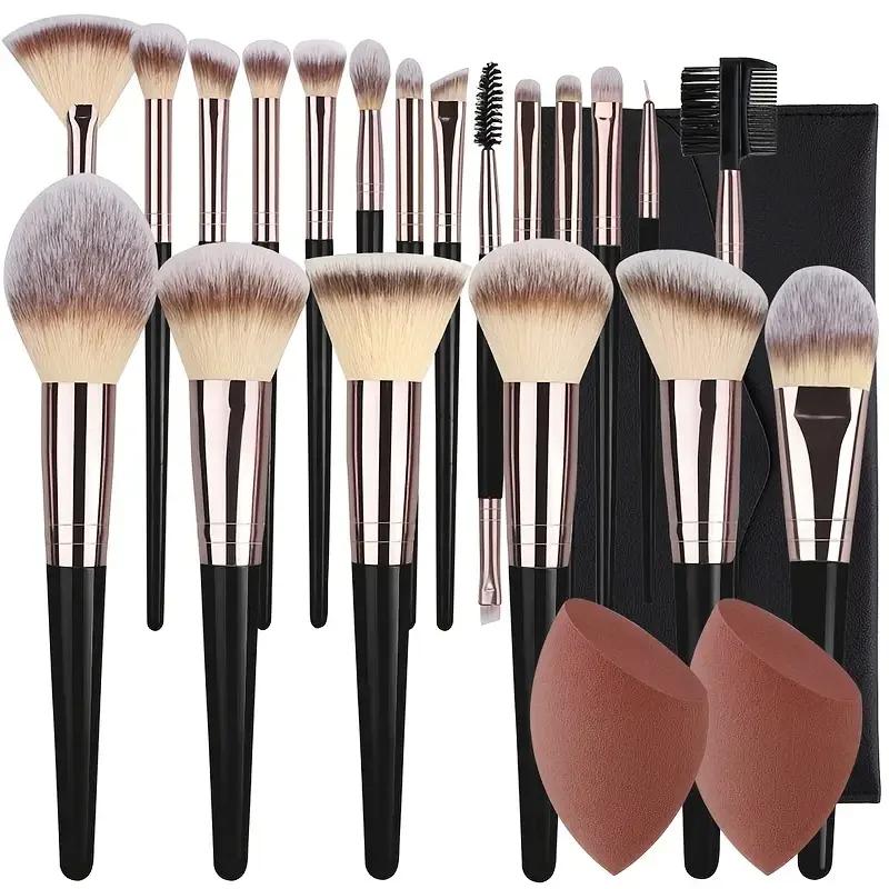 Ensemble de pinceaux de maquillage doux et moelleux, pour fard à paupières, fond de teint, correcteu