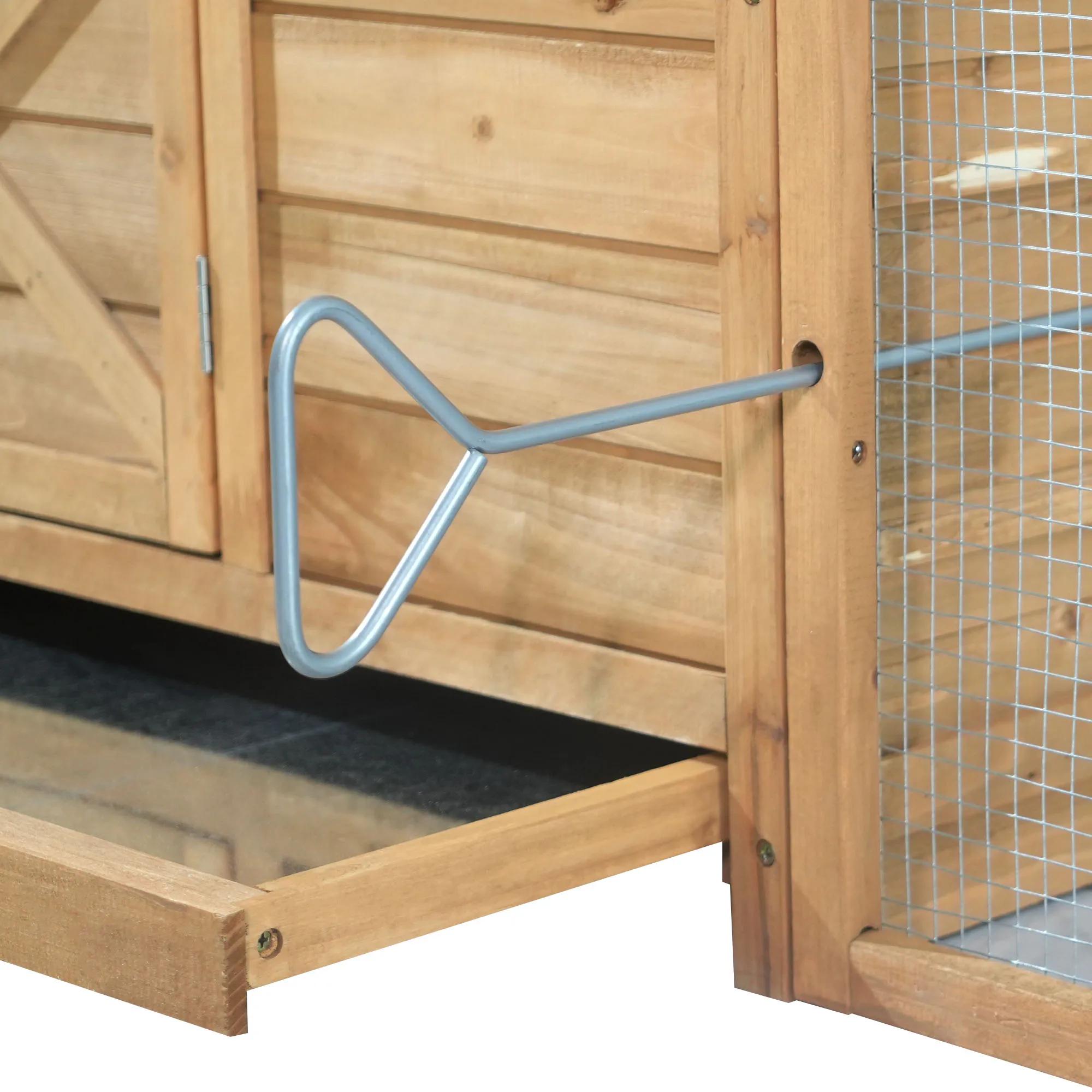 Rabbit Coop Extérieur Jetable Super Large, Toit Isolant Pluie, Boîte à Oeufs, Rampe Anti-Fuite pour