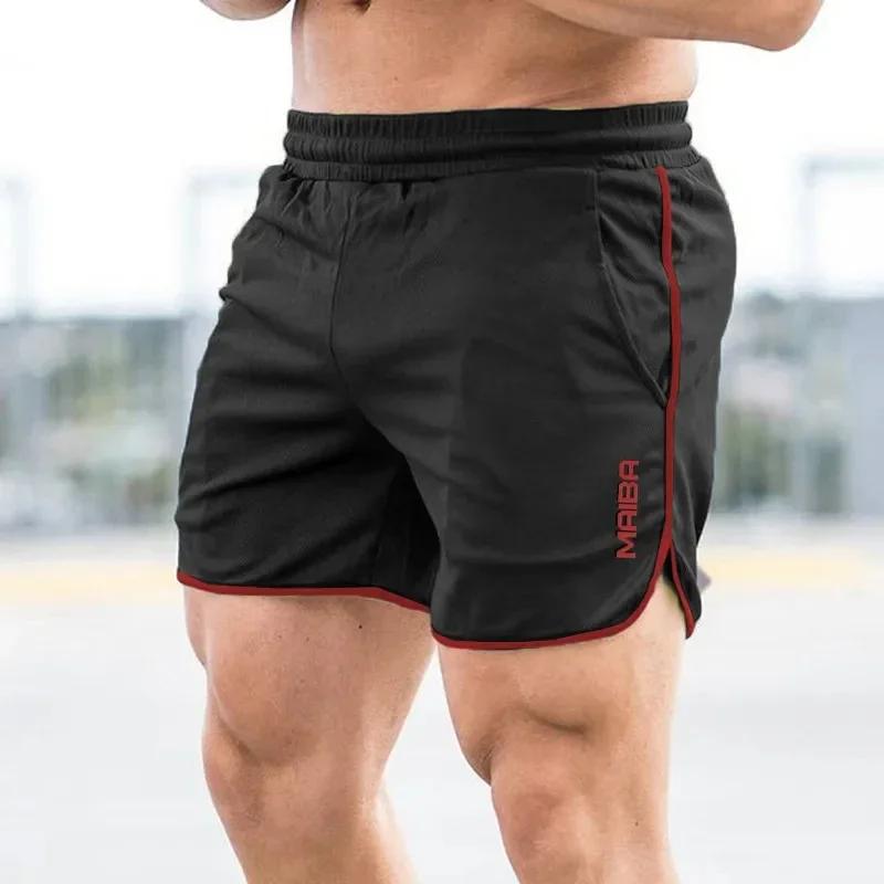 Short de sport respirant pour hommes, pantalon court de course, de Fitness, à séchage rapide, Slim,