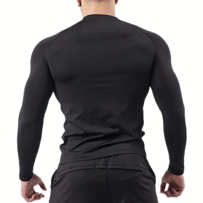 Chemise compression manches longues imprimée chauve-souris homme entraînement gym course rapide