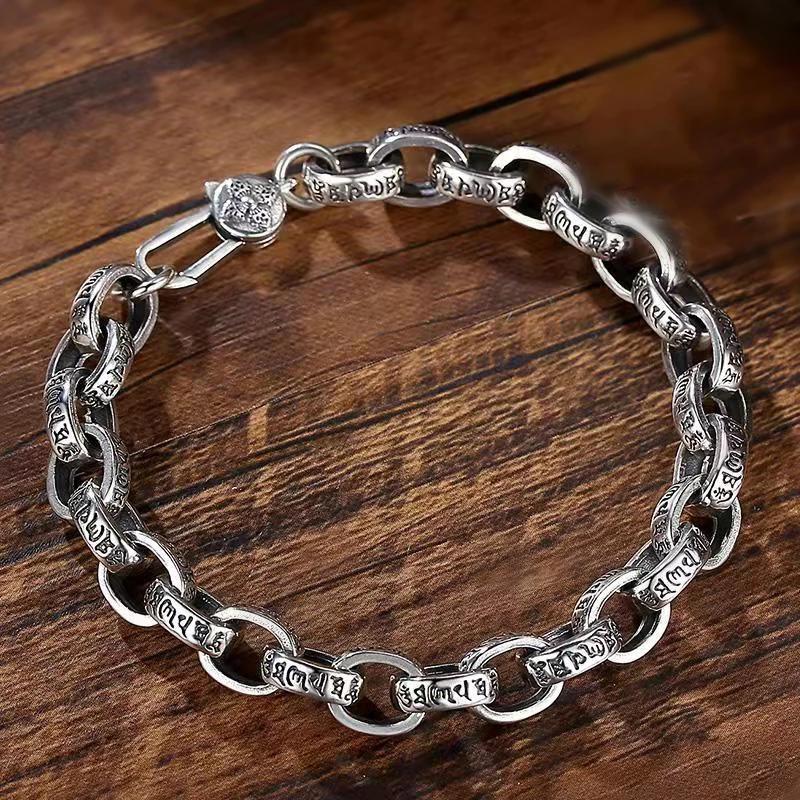 Bracelet Mantra à Six caractères en argent Sterling S925 pour hommes et femmes, haute qualité, prix
