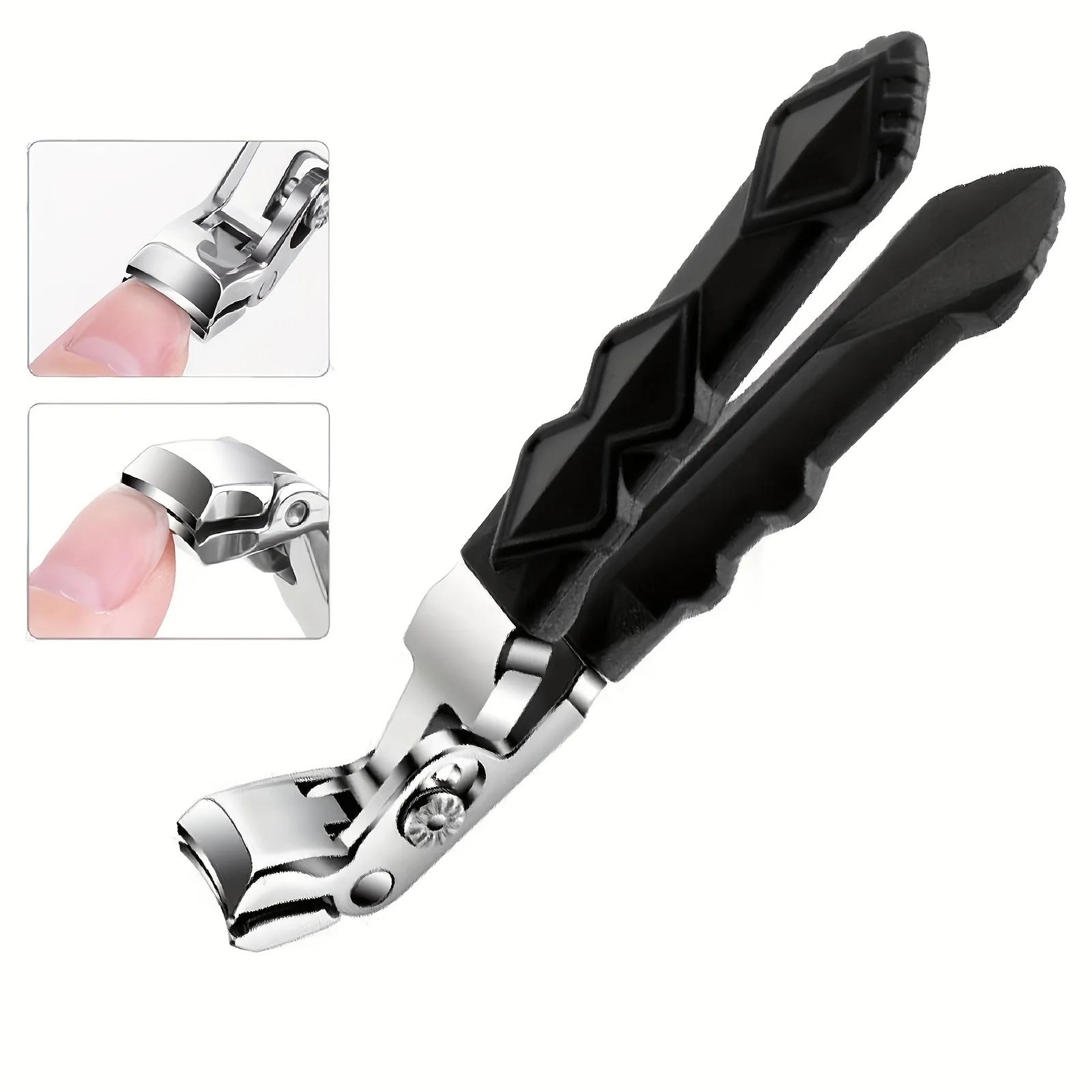 Coupe-ongles professionnel en acier inoxydable pour personnes âgées, mâchoire large, tête coudée, la