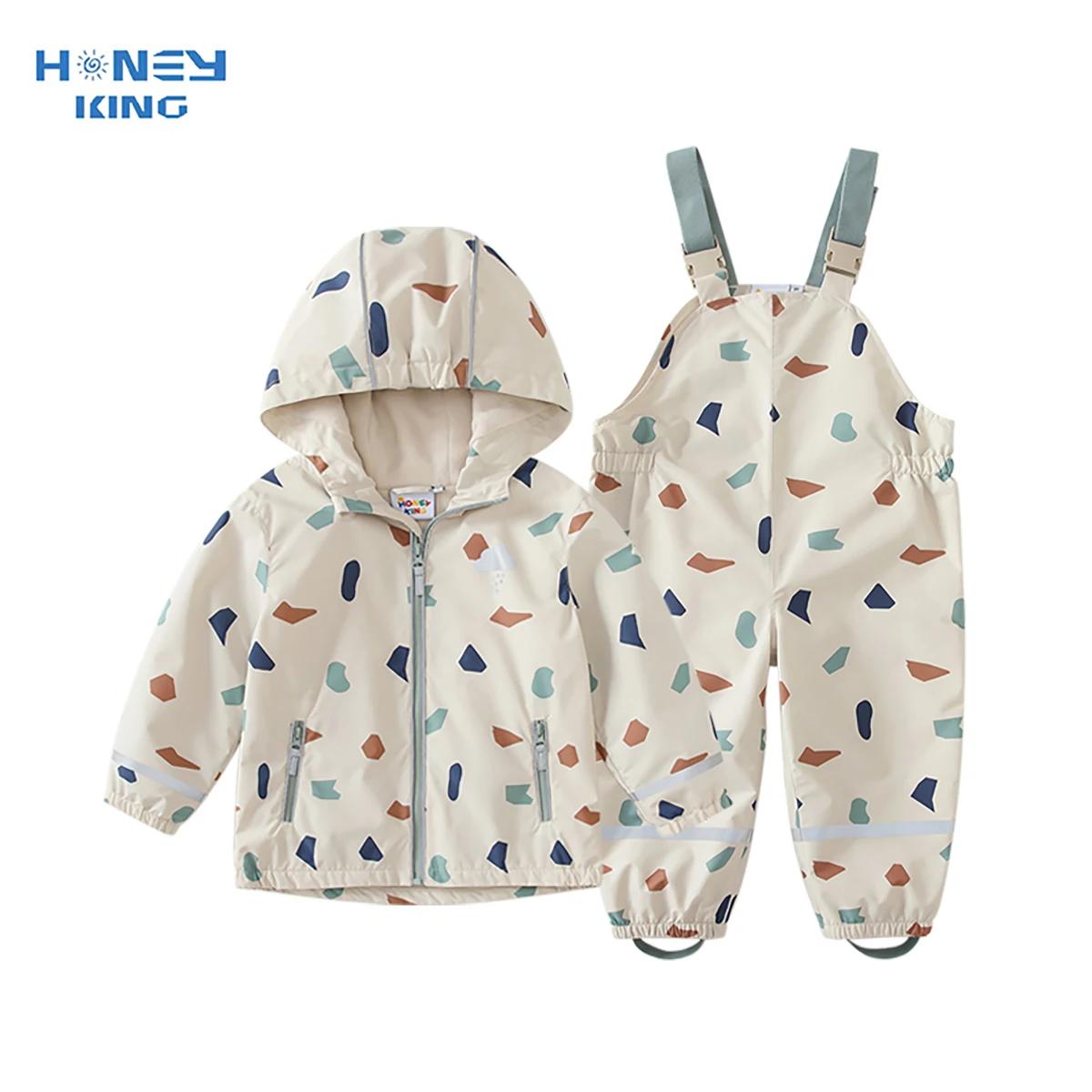 HONEYKING ensembles de vêtements pour enfants imperméable costume bébé salopette imperméable pantalo
