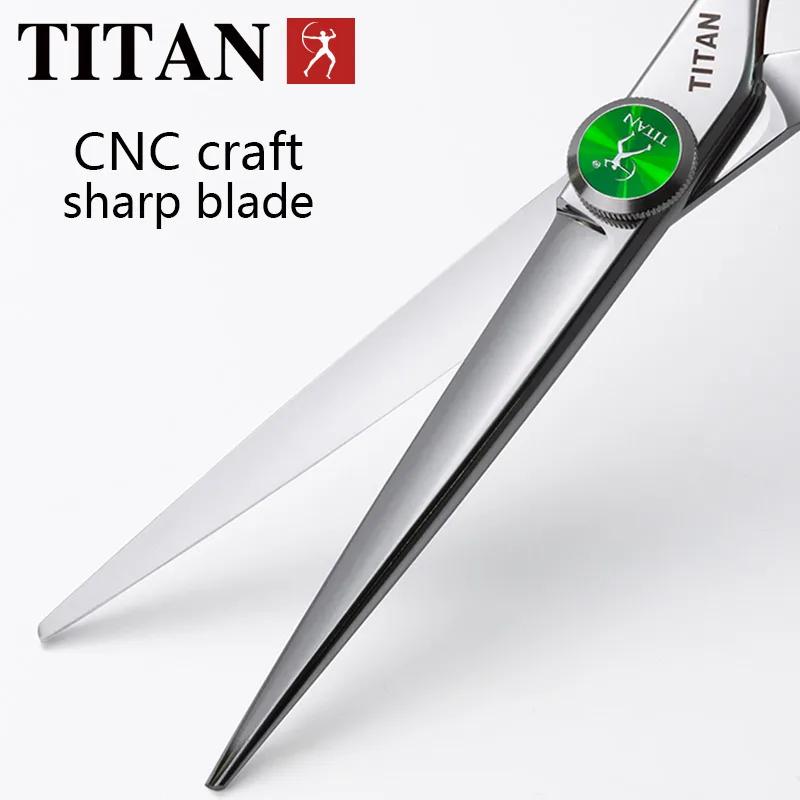 TITAN ciseaux de coiffure professionnels barbier coupe cheveux outil vg10 acier 5.5,6.0,6.5 pouces s