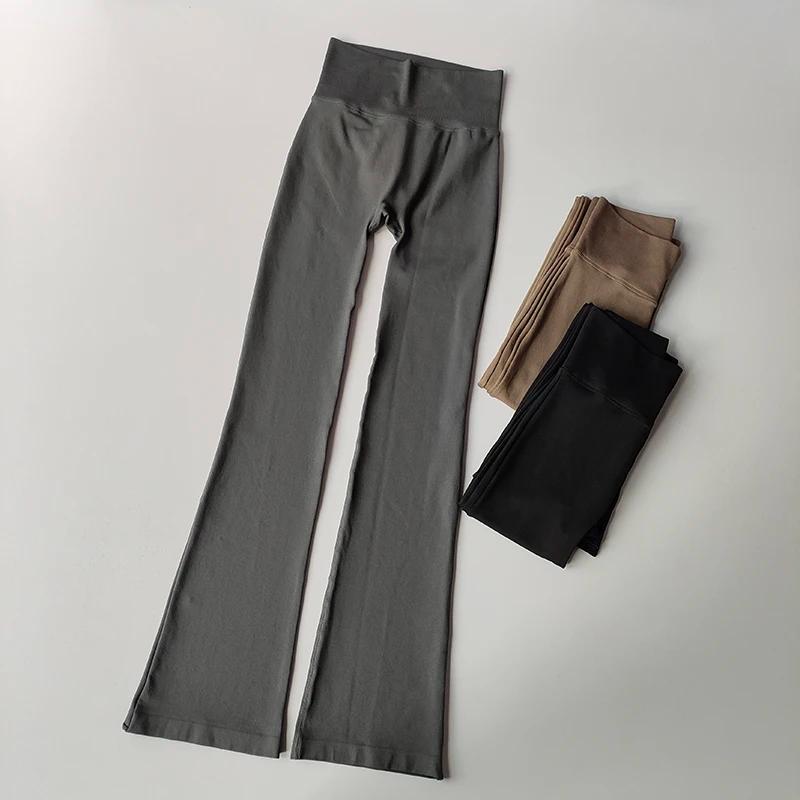 Leggings de yoga sans couture compression haute taille - Fitness élastique micro évasé pour femmes