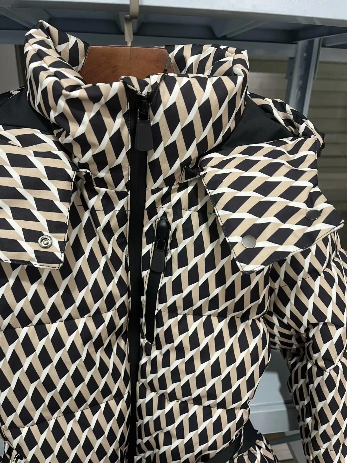 Ensemble de ski deux pièces pour femme, Parka de Sport rembourrée, taille haute, avec ceinture, poch