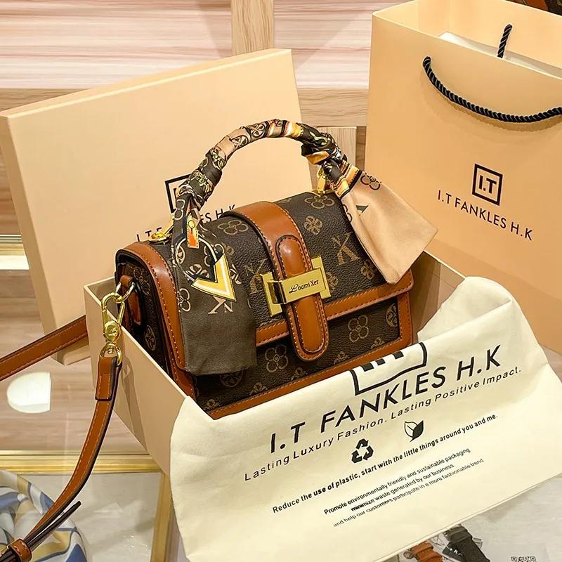 Sac à main de marque pour femmes, sac à bandoulière de styliste, petit sac carré à la mode et haut d