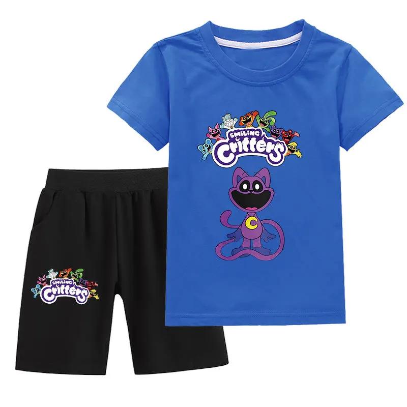 Hot souriant Critters Catnap garçon vêtements été coton à manches courtes t-shirt + Short Costume fi
