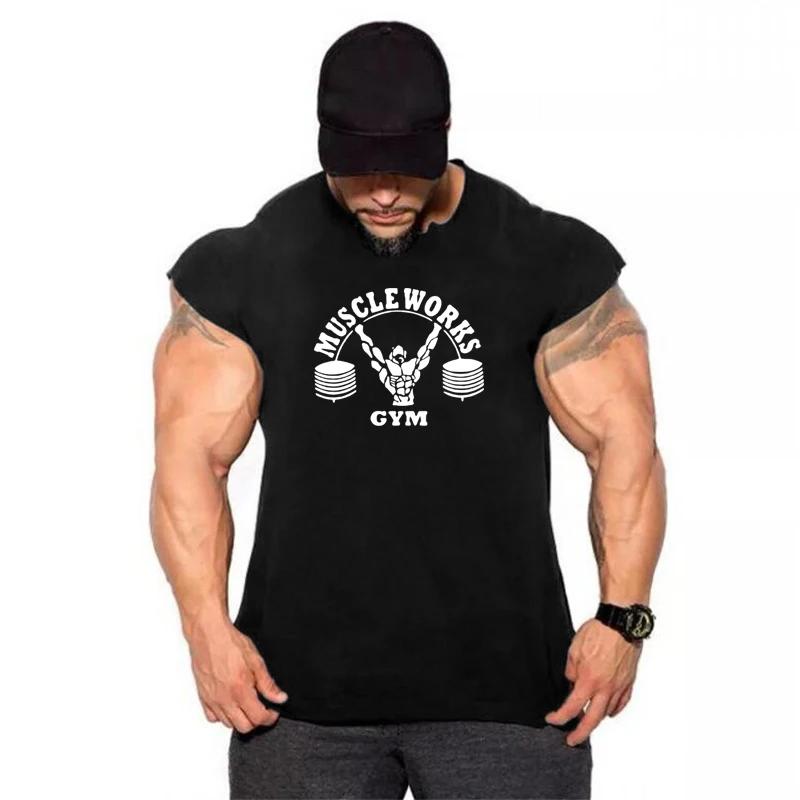 Gilet coton sans manches homme été - Débardeur musculation et fitness respirant