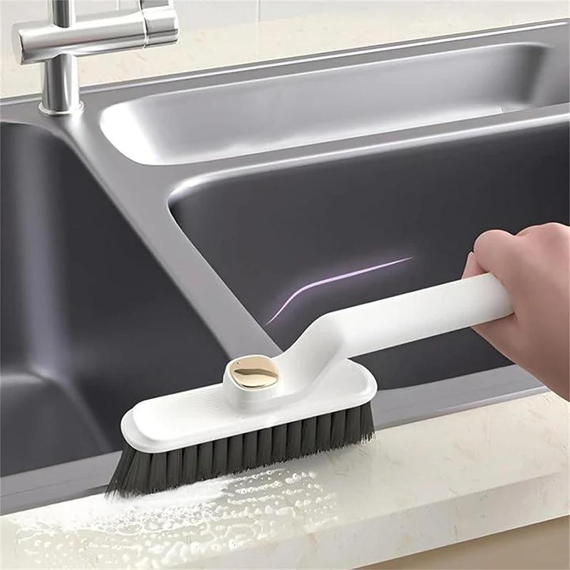 Brosse de nettoyage de crevasses rotative multifonction à main 360 ° Outil de nettoyage de coins r