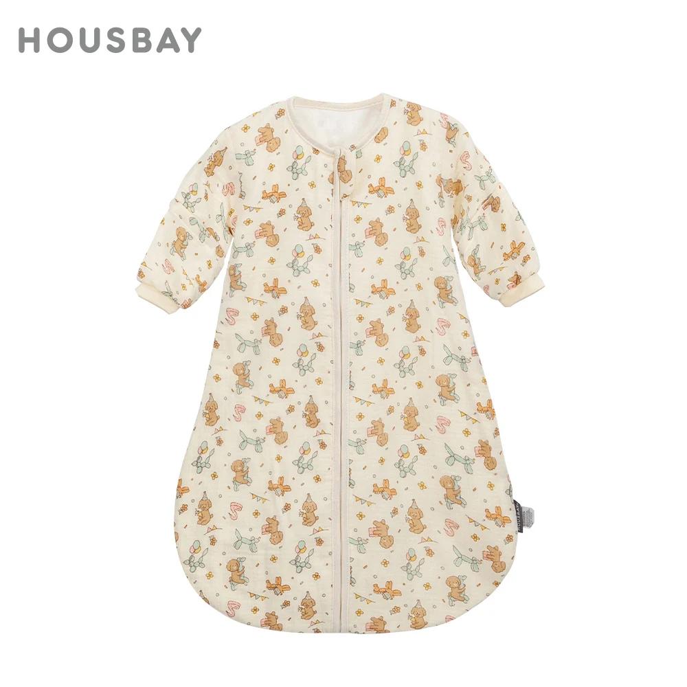 Sac de couchage pour bébés de 0 à 24 mois, gaze de coton douce, respirant, fermeture éclair à 3 voie