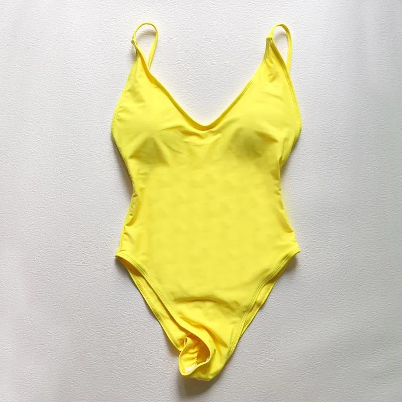 Sexy rembourré solide maillot de bain femmes une pièce maillot de bain 2025 nouveaux Bikinis maillot