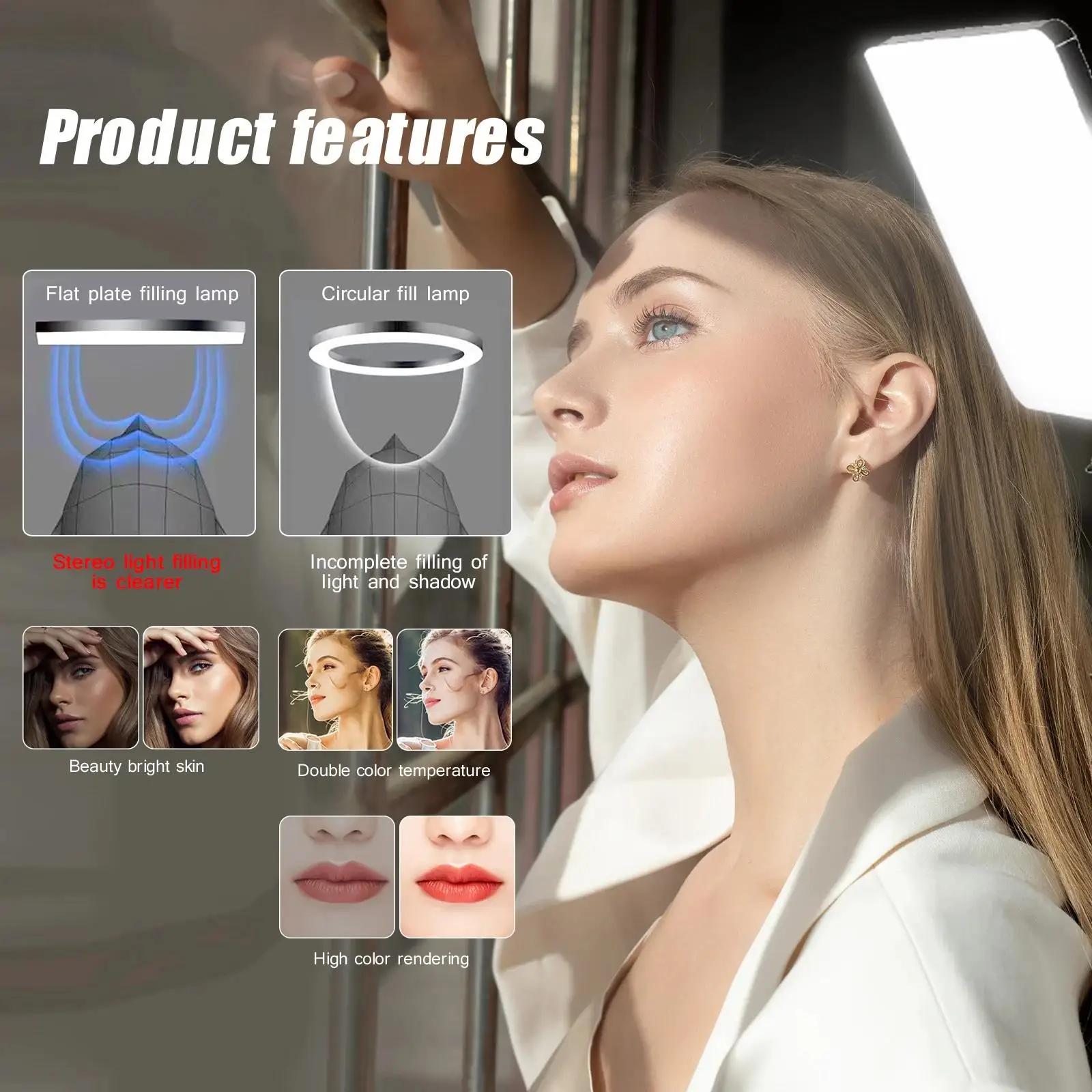 LED lumières vidéo conférence photographie éclairage Selfie lumière Photo Studio lampe avec trépied