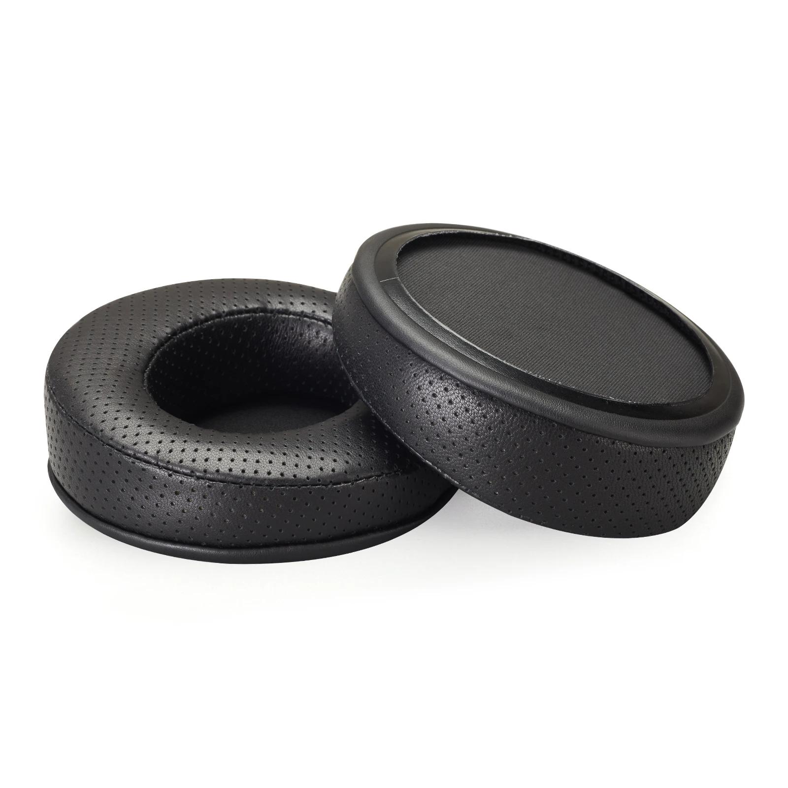 Coussinets d'oreille perforés en peau de mouton, 11cm, coudés, pour écouteurs Fostex TH-600 TH-900 D