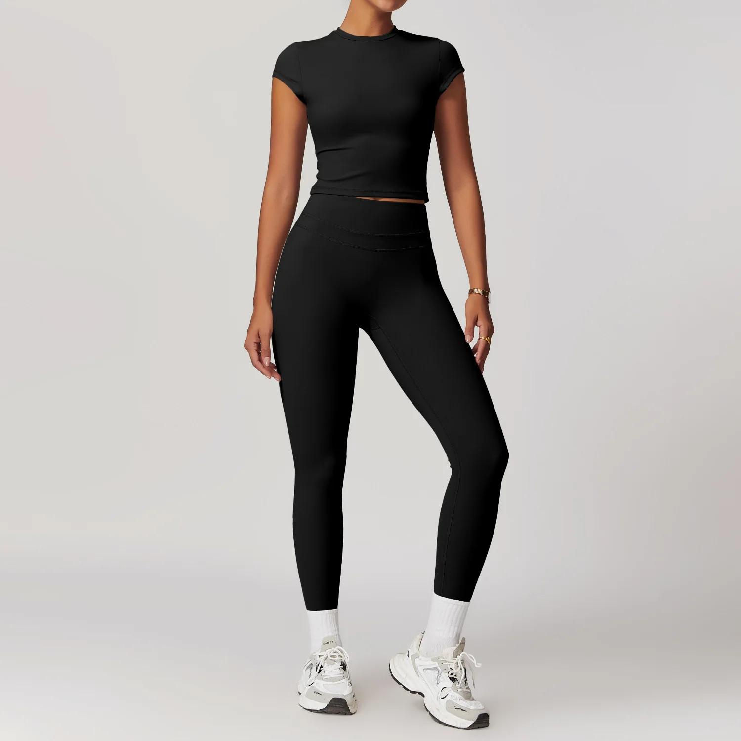 Ensemble yoga femme Mikeyoga 2 pièces - Legging et soutien-gorge sport confortable pour fitness