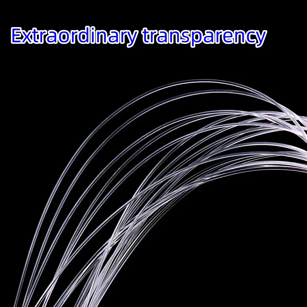 Ligne de pêche enduit de fluorocarbone 100M/220M ligne de Leader en Fiber de carbone transparente li