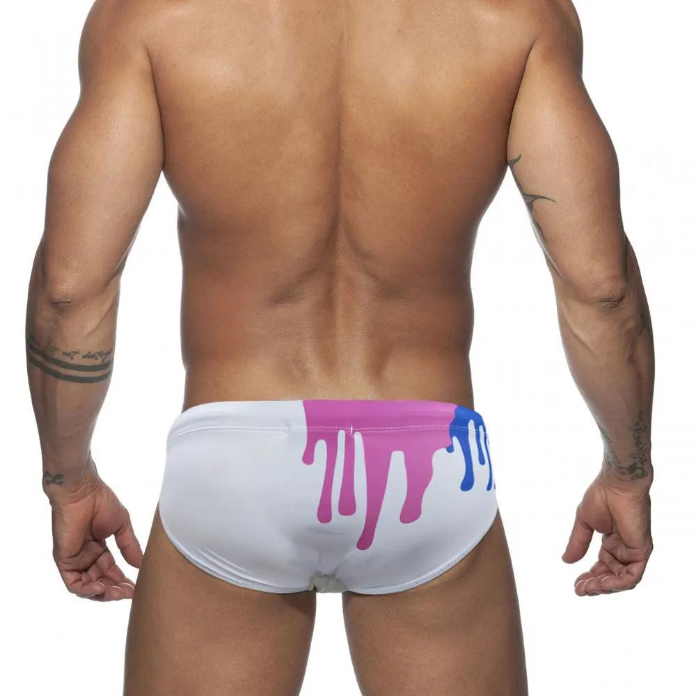 Slip de bain pour hommes, couture tendance, couleur, taille basse, Sexy, cordon de serrage, planche