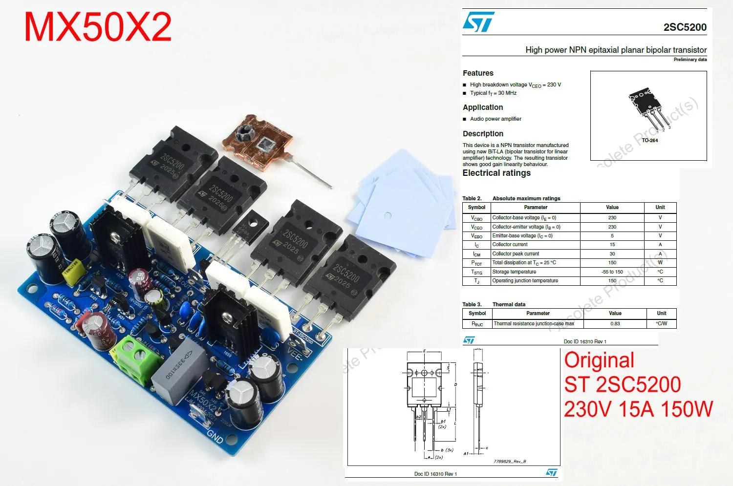 Carte d'amplificateur de puissance audio, amplificateurs stéréo HiFi, canaux touristes, MX50X2, 200W