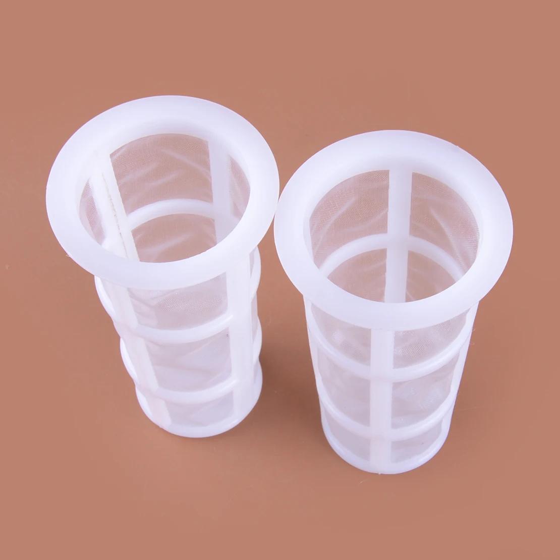 Filtre de remplissage de réservoir de carburant en plastique blanc, 2 pièces, filtre adapté au tract