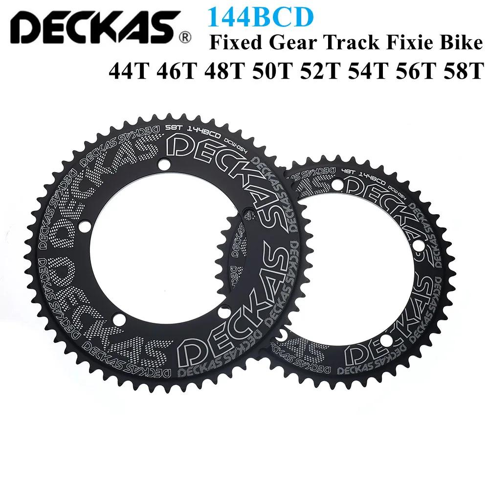 Deckas 144BCD engrenage fixe Fixie anneau de chaîne rond vélo de piste 44T-58T dent 144 Bcd roue den