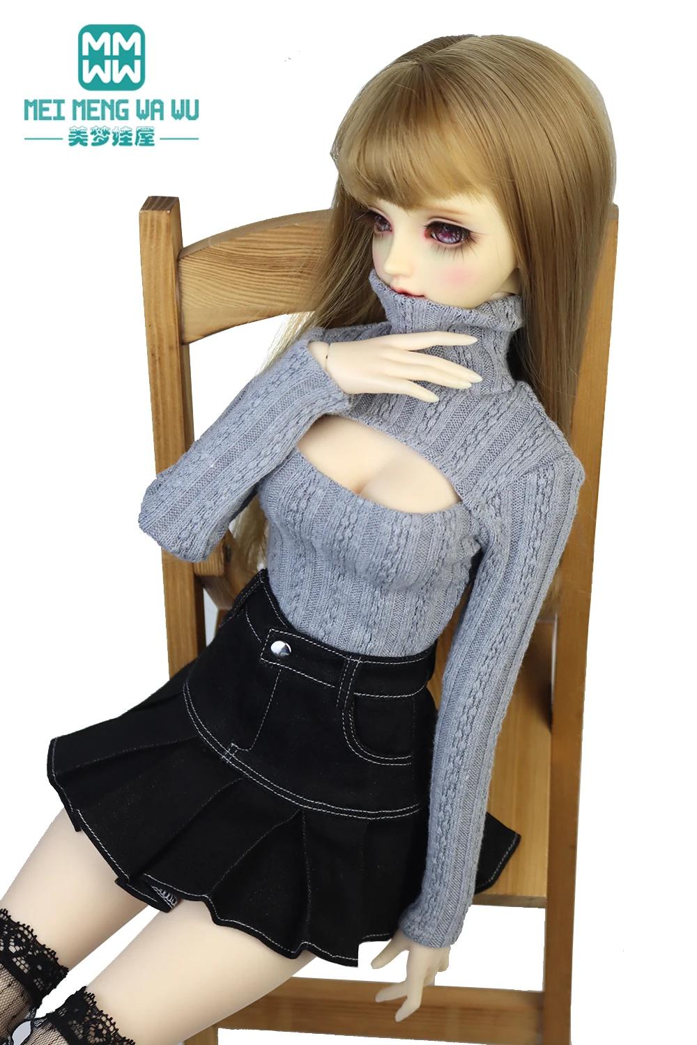 Vêtements pour poupée, pull ouvert à col haut, adapté à 58-60cm, 1/3 BJD DD SD DDL, poupée articulée