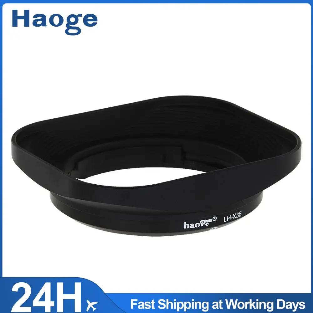 Pare-soleil carré en métal Haoge LH-X35 pour objectifs Fuji Fujifilm XF 35mm f2 R WR et XF 23mm f2 R