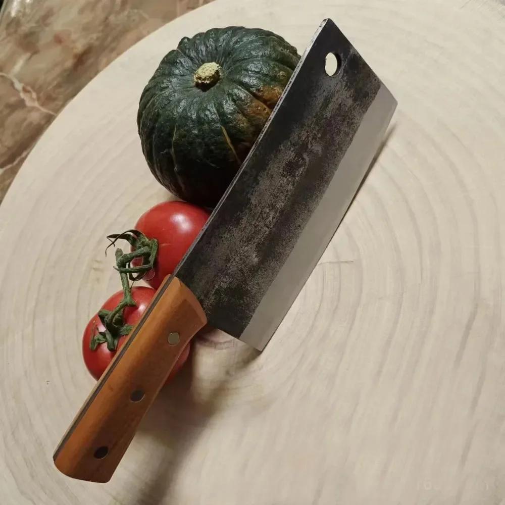 SHUOJI Master couteau de cuisine fait à la main forgé couteau en acier à haute teneur en carbone cou