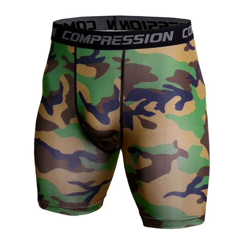 Collants compression homme camouflage séchage rapide musculation fitness course élastique