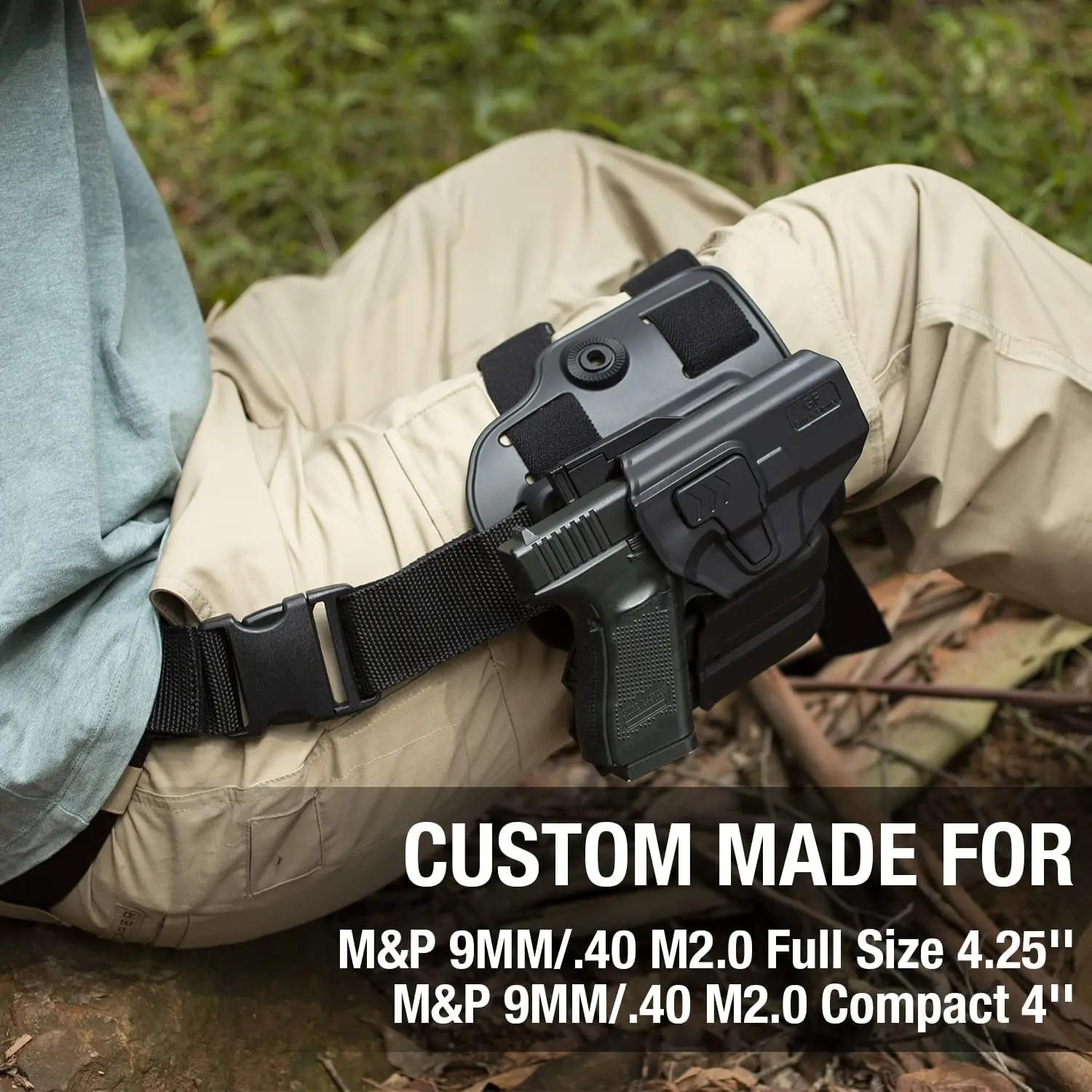 M & P 9 DstressLeg Holster Fit Smith & Wesson M & P 9MM/.40 M2.0 Book ine taille 4.25 en effet et M2