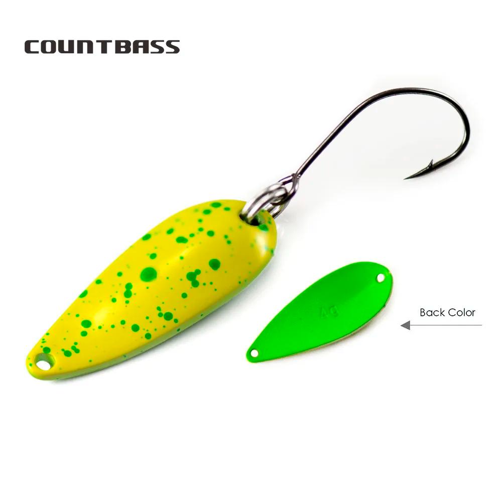 COUNTBASS cuillères à truite 2.4g et 4g leurres de pêche avec crochet unique appâts métalliques de c
