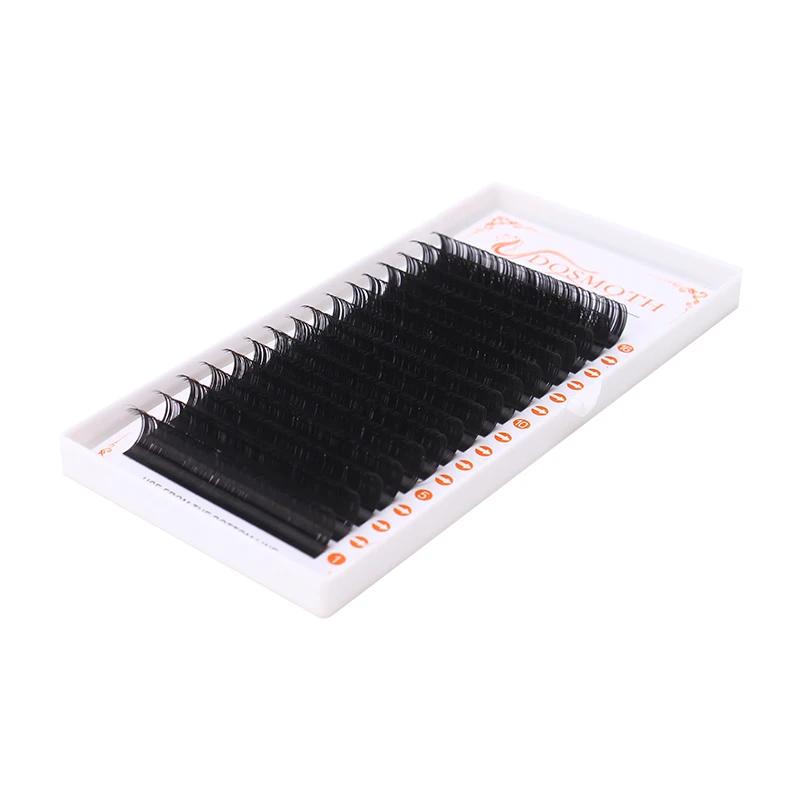 7 plateaux 16 rangées/étui extensions de cils de vison individuelles supples Extension de faux cils