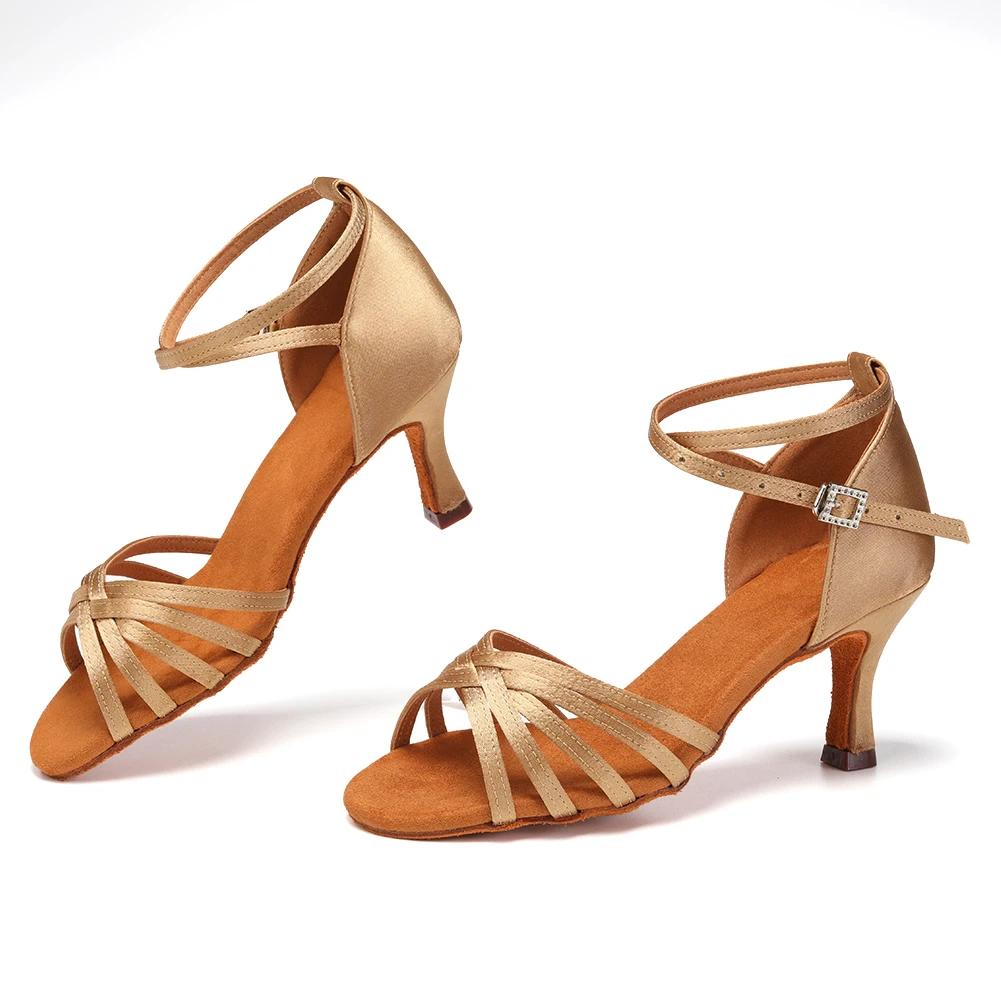 Chaussures de danse professionnelles en satin pour femmes - Salsa, Tango et danse latine