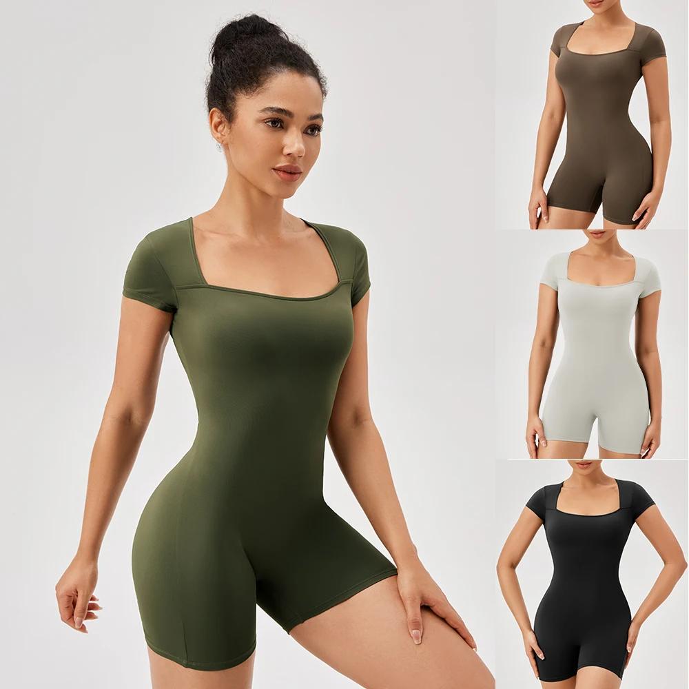 Combinaison d'entraînement été femme - Body sport Yoga Fitness Push Up confortable