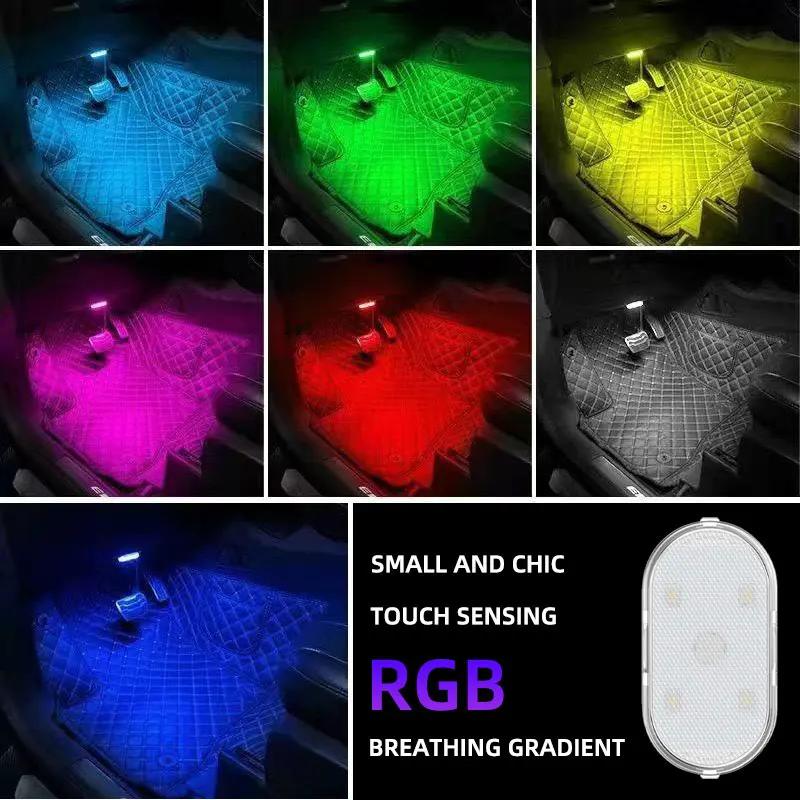 Plafonnier Velcro Tactile pour Nikde Voiture, Lampe de Lecture Nocturne, Chargement USB