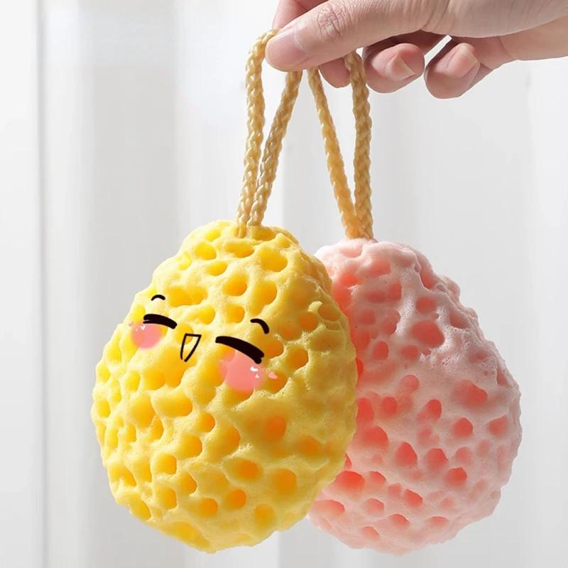 Boule éponge de douche en maille douce, brosse de nettoyage en Nylon pour bébé, mousse de douche, ne