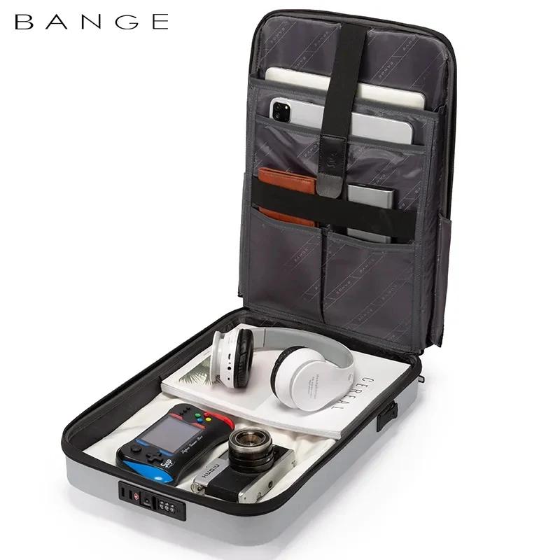 BANGE sac à dos multifonction série coque dure hommes Anti-vol étanche ordinateur portable mâle sac