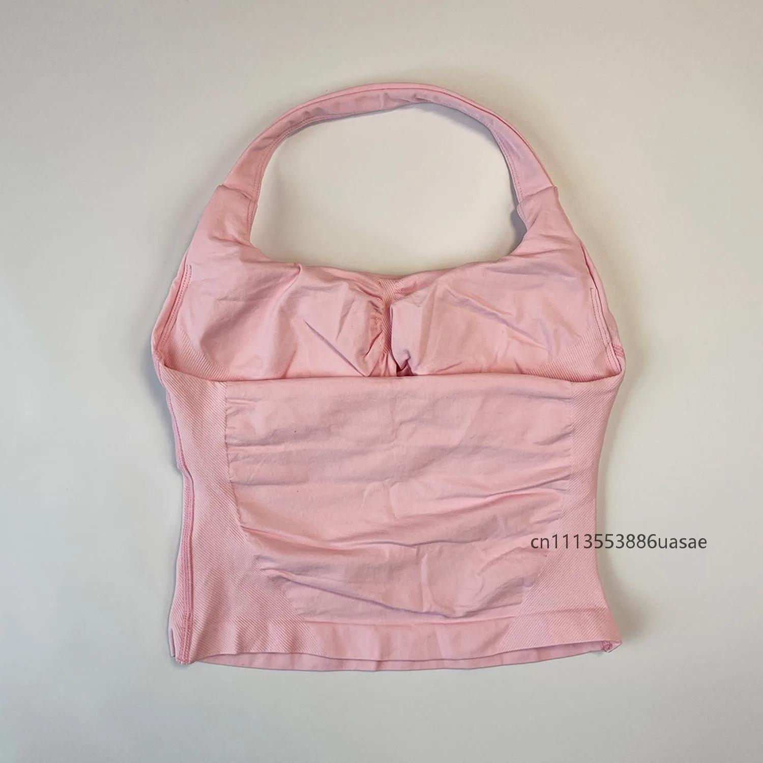 Impact Halter Top pour femme, soutien-gorge de sport push-up à larges bretelles, débardeur de yoga d