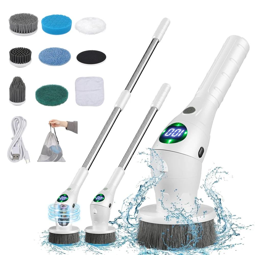 Brosse à livres électrique rotative sans fil, ménage multifonctionnel, cuisine, fenêtres, toilettes,