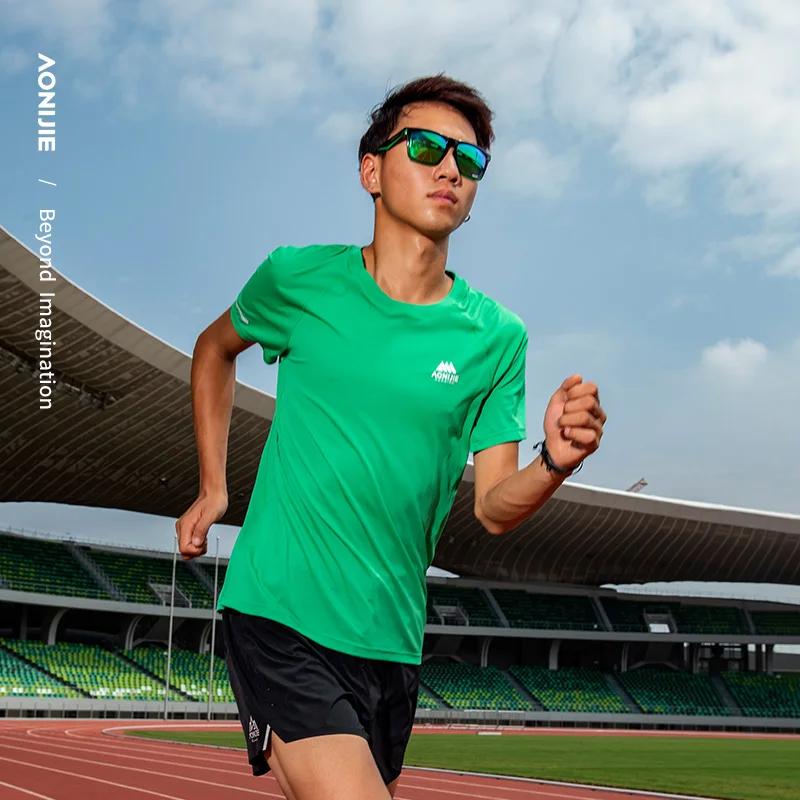 AONIJIE FM5178 T-Shirt de sport à séchage rapide pour hommes T-Shirt de course en plein air respiran