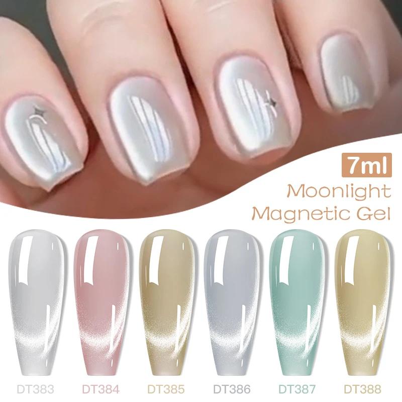 Vernis à ongles magnétique chat 140 couleurs, 7ml, holographique scintillant, galaxie LED UV, vernis