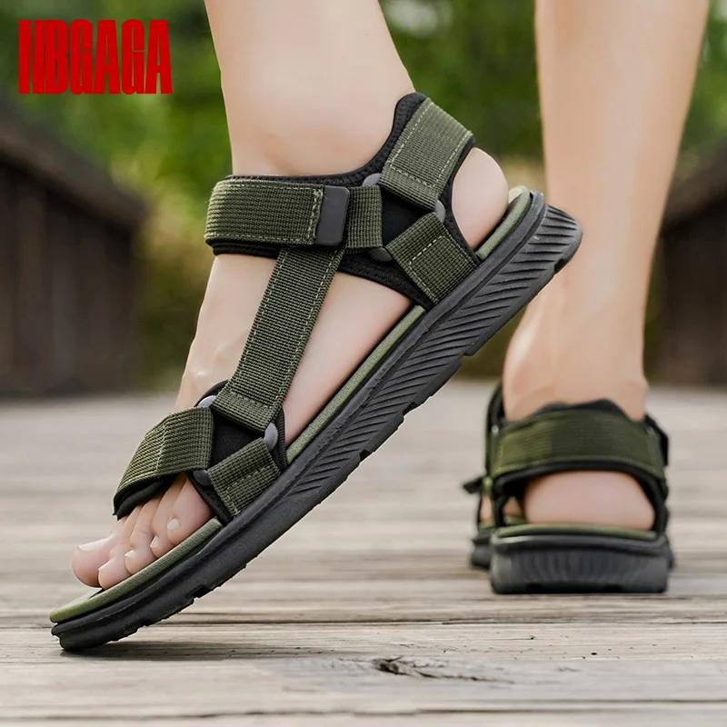 Sandales d'extérieur antidérapantes pour hommes, chaussures de plage, de randonnée, légères et confo