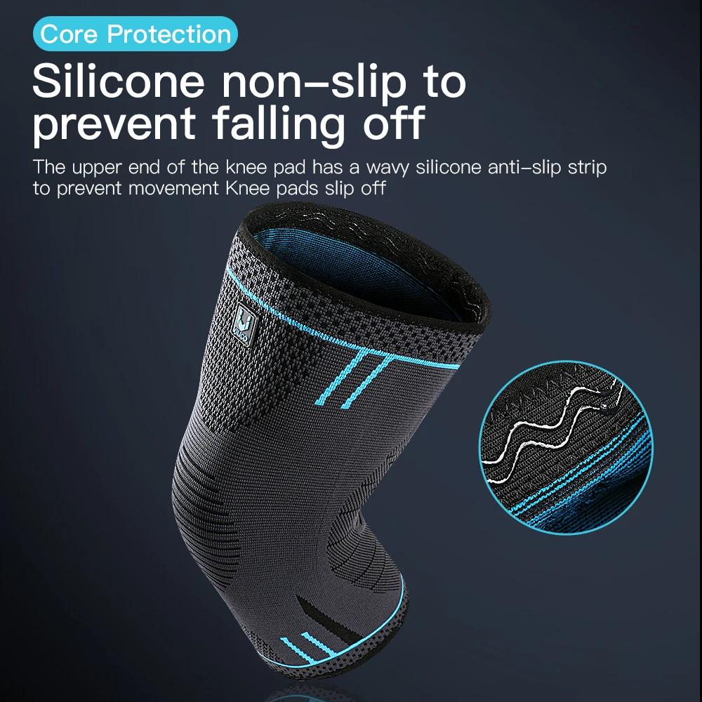 Vilico 1 pièces genouillères élastiques en Nylon sport Fitness genouillères respirant course basket-