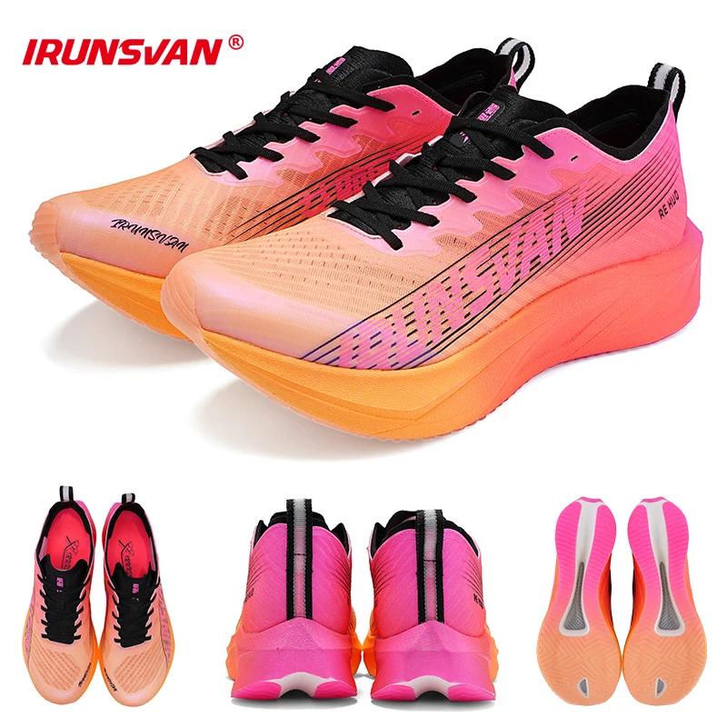 IRUNSVAN-HEAT 2024 Carbon Plate Sneakers pour hommes et femmes, Chaussures de course sur sentier, Ch