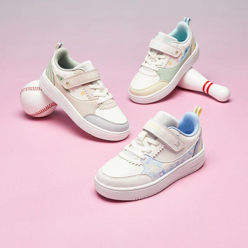 Xtep – chaussures de skateboard pour filles, baskets de printemps en cuir, antidérapantes, confortab
