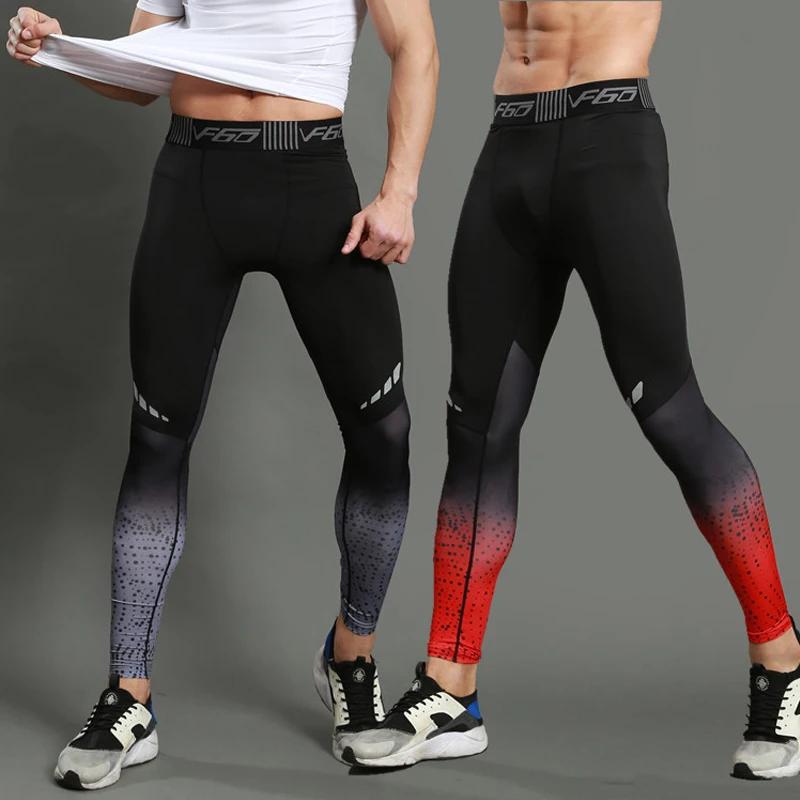 Pantalons compression homme séchage rapide running fitness - Leggings sport entraînement musculaire