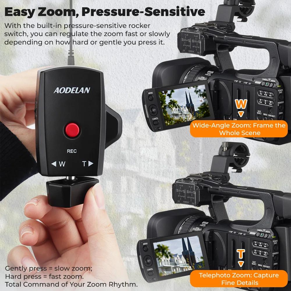 AODELAN caméscope Zoom contrôleur Zoom/enregistrement vidéo télécommande avec câble 2.5mm pour appar