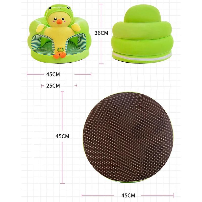 Housse de chaise d'assise pour bébé, housse de canapé en peluche en forme d'animal mignon, coussin d