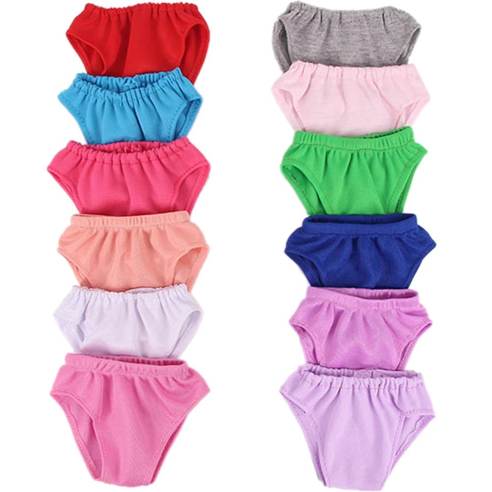 Culottes bon marché de 12 couleurs pour poupées de 43 cm, accessoires de vêtements et jouets pour po